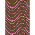 Concord Global 3 ft. 4 in. x 5 ft. Alisa Wave Dots - Brown 23284